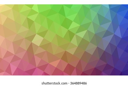 Multicolor polygonal illustration, which consist of triangles. Geometric background in Origami style with gradient. Triangular design for your business in vector. Rainbow, spectrum image.