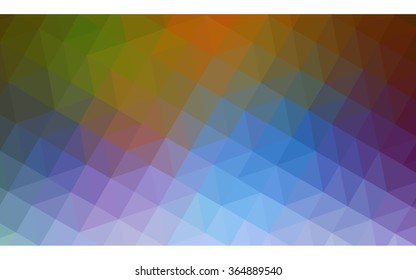 Multicolor polygonal illustration, which consist of triangles. Geometric background in Origami style with gradient. Triangular design for your business in vector. Rainbow, spectrum image.
