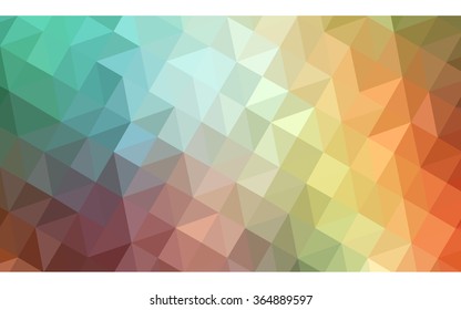 Multicolor polygonal illustration, which consist of triangles. Geometric background in Origami style with gradient. Triangular design for your business in vector. Rainbow, spectrum image.