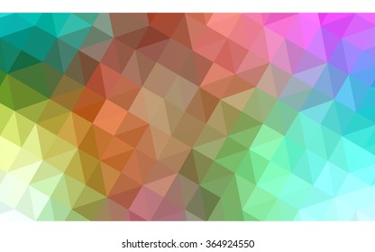 Multicolor polygonal illustration, which consist of triangles. Geometric background in Origami style with gradient. Triangular design for your business in vector. Rainbow, spectrum image.