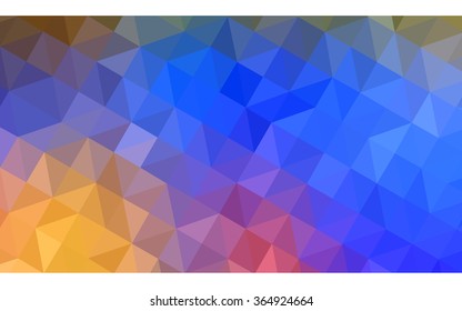Multicolor polygonal illustration, which consist of triangles. Geometric background in Origami style with gradient. Triangular design for your business in vector. Rainbow, spectrum image.
