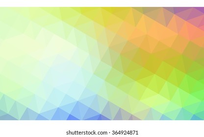 Multicolor polygonal illustration, which consist of triangles. Geometric background in Origami style with gradient. Triangular design for your business in vector. Rainbow, spectrum image.