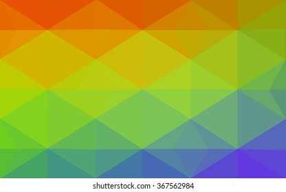 Multicolor polygonal illustration, which consist of triangles. Geometric background in Origami style with gradient. Triangular design for your business. Rainbow, spectrum image.