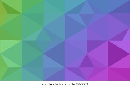 Multicolor polygonal illustration, which consist of triangles. Geometric background in Origami style with gradient. Triangular design for your business. Rainbow, spectrum image.