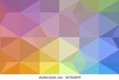 Multicolor polygonal illustration, which consist of triangles. Geometric background in Origami style with gradient. Triangular design for your business. Rainbow, spectrum image.