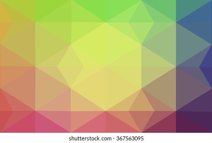 Multicolor polygonal illustration, which consist of triangles. Geometric background in Origami style with gradient. Triangular design for your business. Rainbow, spectrum image.