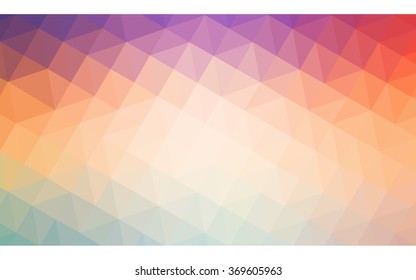 Multicolor polygonal illustration, which consist of triangles. Geometric background in Origami style with gradient. Triangular design for your business. Rainbow, spectrum image.