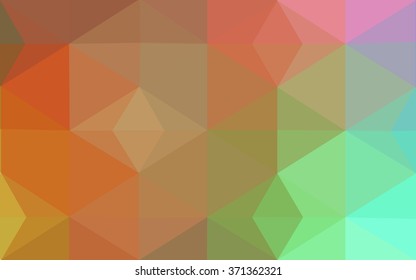 Multicolor polygonal illustration, which consist of triangles. Geometric background in Origami style with gradient. Triangular design for your business. Rainbow, spectrum image.