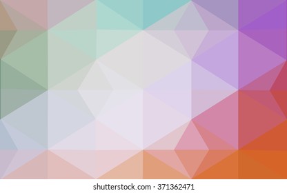 Multicolor polygonal illustration, which consist of triangles. Geometric background in Origami style with gradient. Triangular design for your business. Rainbow, spectrum image.