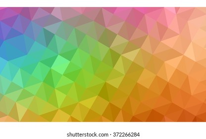 Multicolor polygonal illustration, which consist of triangles. Geometric background in Origami style with gradient. Triangular design for your business. Rainbow, spectrum image.