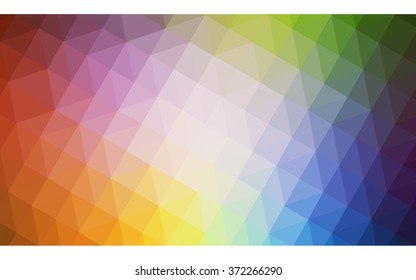 Multicolor polygonal illustration, which consist of triangles. Geometric background in Origami style with gradient. Triangular design for your business. Rainbow, spectrum image.