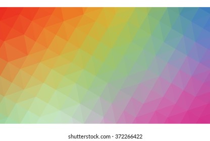 Multicolor polygonal illustration, which consist of triangles. Geometric background in Origami style with gradient. Triangular design for your business. Rainbow, spectrum image.
