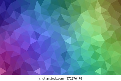 Multicolor polygonal illustration, which consist of triangles. Geometric background in Origami style with gradient. Triangular design for your business. Rainbow, spectrum image.