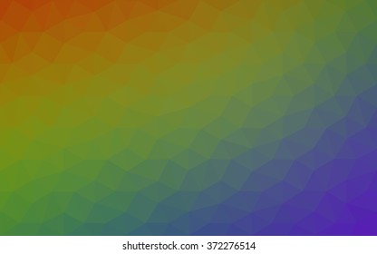 Multicolor polygonal illustration, which consist of triangles. Geometric background in Origami style with gradient. Triangular design for your business. Rainbow, spectrum image.