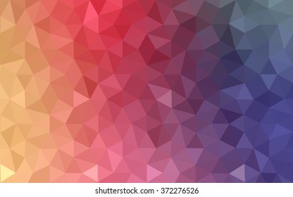 Multicolor polygonal illustration, which consist of triangles. Geometric background in Origami style with gradient. Triangular design for your business. Rainbow, spectrum image.