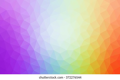 Multicolor polygonal illustration, which consist of triangles. Geometric background in Origami style with gradient. Triangular design for your business. Rainbow, spectrum image.