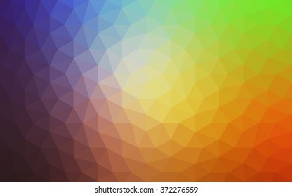 Multicolor polygonal illustration, which consist of triangles. Geometric background in Origami style with gradient. Triangular design for your business. Rainbow, spectrum image.