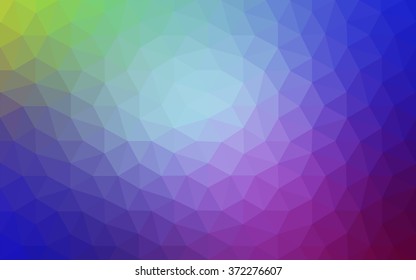 Multicolor polygonal illustration, which consist of triangles. Geometric background in Origami style with gradient. Triangular design for your business. Rainbow, spectrum image.