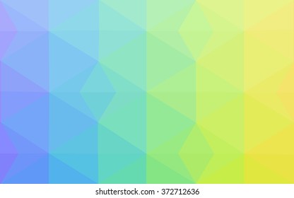 Multicolor polygonal illustration, which consist of triangles. Geometric background in Origami style with gradient. Triangular design for your business. Rainbow, spectrum image.