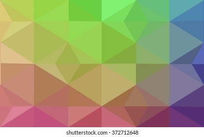 Multicolor polygonal illustration, which consist of triangles. Geometric background in Origami style with gradient. Triangular design for your business. Rainbow, spectrum image.