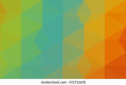Multicolor polygonal illustration, which consist of triangles. Geometric background in Origami style with gradient. Triangular design for your business. Rainbow, spectrum image.