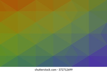 Multicolor polygonal illustration, which consist of triangles. Geometric background in Origami style with gradient. Triangular design for your business. Rainbow, spectrum image.