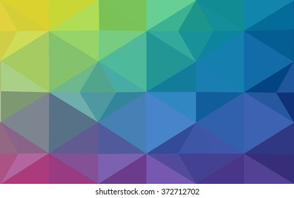 Multicolor polygonal illustration, which consist of triangles. Geometric background in Origami style with gradient. Triangular design for your business. Rainbow, spectrum image.