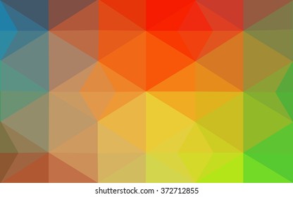 Multicolor polygonal illustration, which consist of triangles. Geometric background in Origami style with gradient. Triangular design for your business. Rainbow, spectrum image.