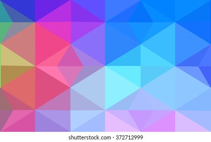 Multicolor polygonal illustration, which consist of triangles. Geometric background in Origami style with gradient. Triangular design for your business. Rainbow, spectrum image.
