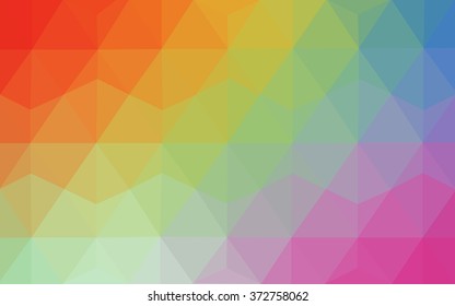 Multicolor polygonal illustration, which consist of triangles. Geometric background in Origami style with gradient. Triangular design for your business. Rainbow, spectrum image.