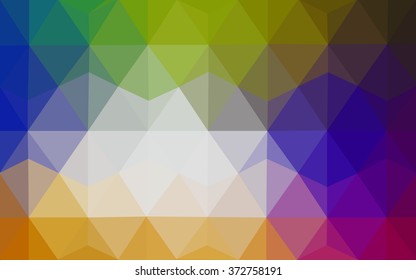 Multicolor polygonal illustration, which consist of triangles. Geometric background in Origami style with gradient. Triangular design for your business. Rainbow, spectrum image.