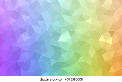 Multicolor polygonal illustration, which consist of triangles. Geometric background in Origami style with gradient. Triangular design for your business. Rainbow, spectrum image.
