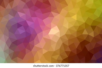 Multicolor polygonal illustration, which consist of triangles. Geometric background in Origami style with gradient. Triangular design for your business. Rainbow, spectrum image.