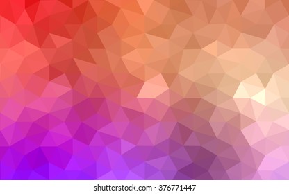 Multicolor polygonal illustration, which consist of triangles. Geometric background in Origami style with gradient. Triangular design for your business. Rainbow, spectrum image.