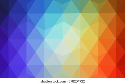 Multicolor polygonal illustration, which consist of triangles. Geometric background in Origami style with gradient. Triangular design for your business. Rainbow, spectrum image.