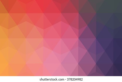 Multicolor polygonal illustration, which consist of triangles. Geometric background in Origami style with gradient. Triangular design for your business. Rainbow, spectrum image.