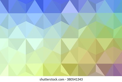 Multicolor polygonal illustration, which consist of triangles. Geometric background in Origami style with gradient. Triangular design for your business. Rainbow, spectrum image.