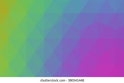 Multicolor polygonal illustration, which consist of triangles. Geometric background in Origami style with gradient. Triangular design for your business. Rainbow, spectrum image.