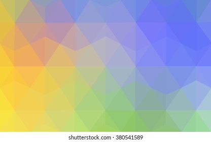 Multicolor polygonal illustration, which consist of triangles. Geometric background in Origami style with gradient. Triangular design for your business. Rainbow, spectrum image.