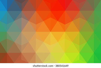 Multicolor polygonal illustration, which consist of triangles. Geometric background in Origami style with gradient. Triangular design for your business. Rainbow, spectrum image.