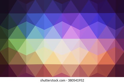 Multicolor polygonal illustration, which consist of triangles. Geometric background in Origami style with gradient. Triangular design for your business. Rainbow, spectrum image.