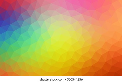 Multicolor polygonal illustration, which consist of triangles. Geometric background in Origami style with gradient. Triangular design for your business. Rainbow, spectrum image.