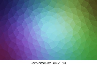 Multicolor polygonal illustration, which consist of triangles. Geometric background in Origami style with gradient. Triangular design for your business. Rainbow, spectrum image.