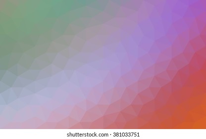 Multicolor polygonal illustration, which consist of triangles. Geometric background in Origami style with gradient. Triangular design for your business. Rainbow, spectrum image.