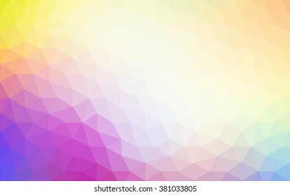 Multicolor polygonal illustration, which consist of triangles. Geometric background in Origami style with gradient. Triangular design for your business. Rainbow, spectrum image.