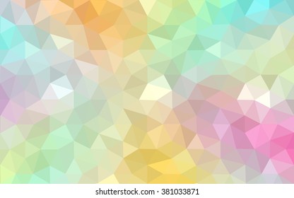 Multicolor polygonal illustration, which consist of triangles. Geometric background in Origami style with gradient. Triangular design for your business. Rainbow, spectrum image.