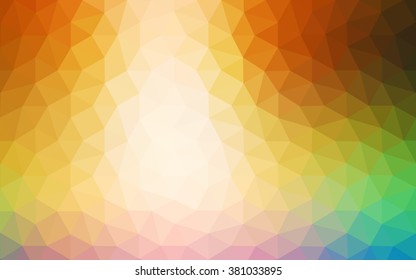 Multicolor polygonal illustration, which consist of triangles. Geometric background in Origami style with gradient. Triangular design for your business. Rainbow, spectrum image.