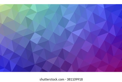 Multicolor polygonal illustration, which consist of triangles. Geometric background in Origami style with gradient. Triangular design for your business. Rainbow, spectrum image.