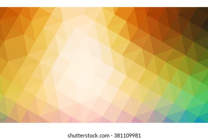 Multicolor polygonal illustration, which consist of triangles. Geometric background in Origami style with gradient. Triangular design for your business. Rainbow, spectrum image.