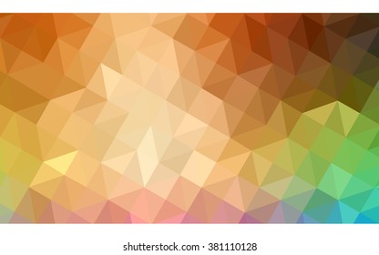Multicolor polygonal illustration, which consist of triangles. Geometric background in Origami style with gradient. Triangular design for your business. Rainbow, spectrum image.